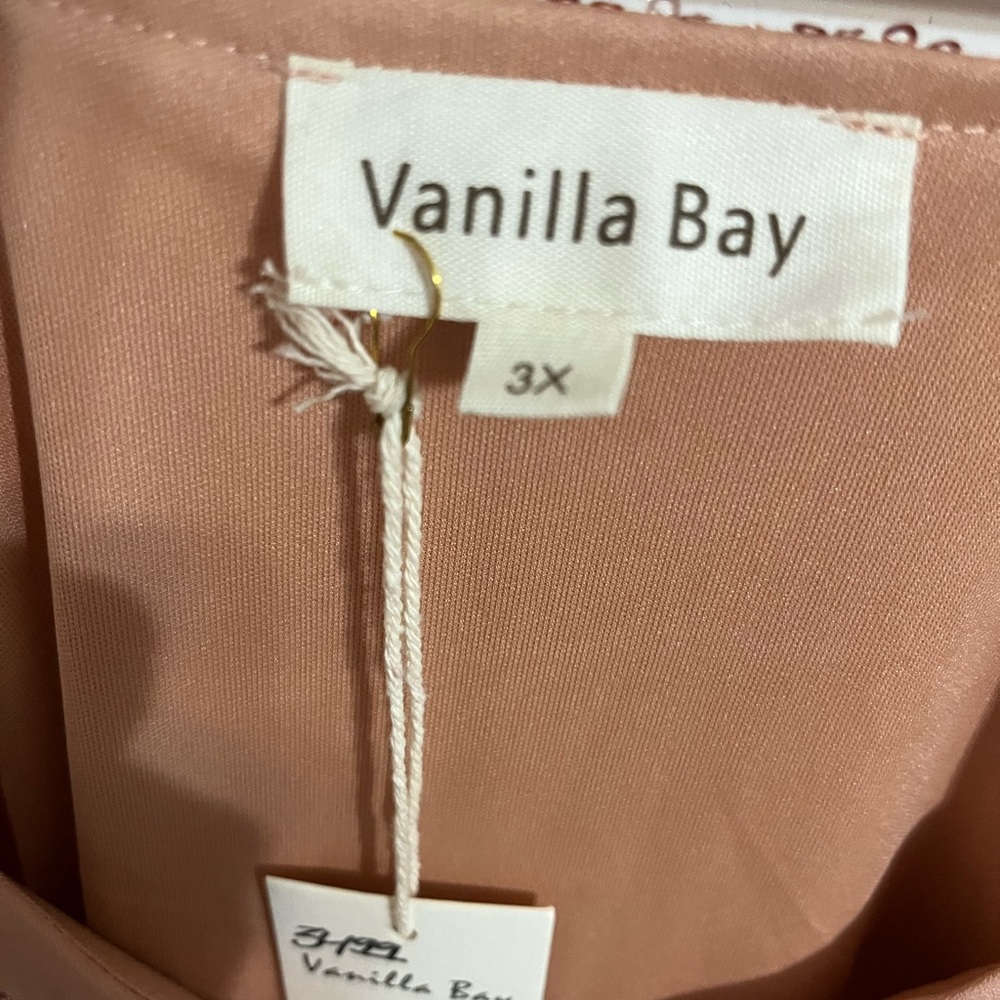 3X Vanilla Bay Tan taupe gold sequin tank top new with tags - Picture 3 of 6